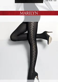 Bawełniane rajstopy z ażurowym wzorem Sophia T07 Marilyn