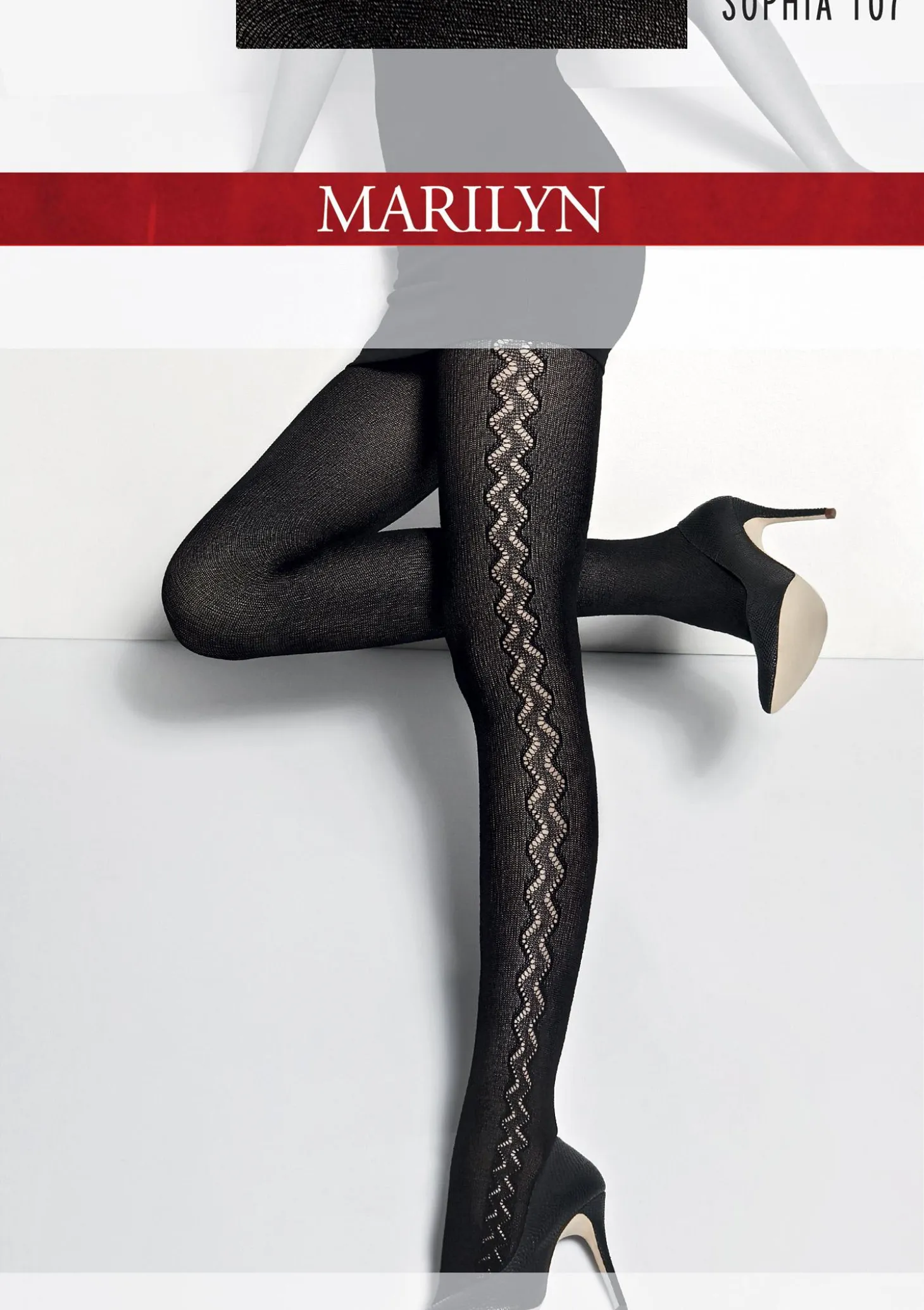 Bawełniane rajstopy z ażurowym wzorem Sophia T07 Marilyn