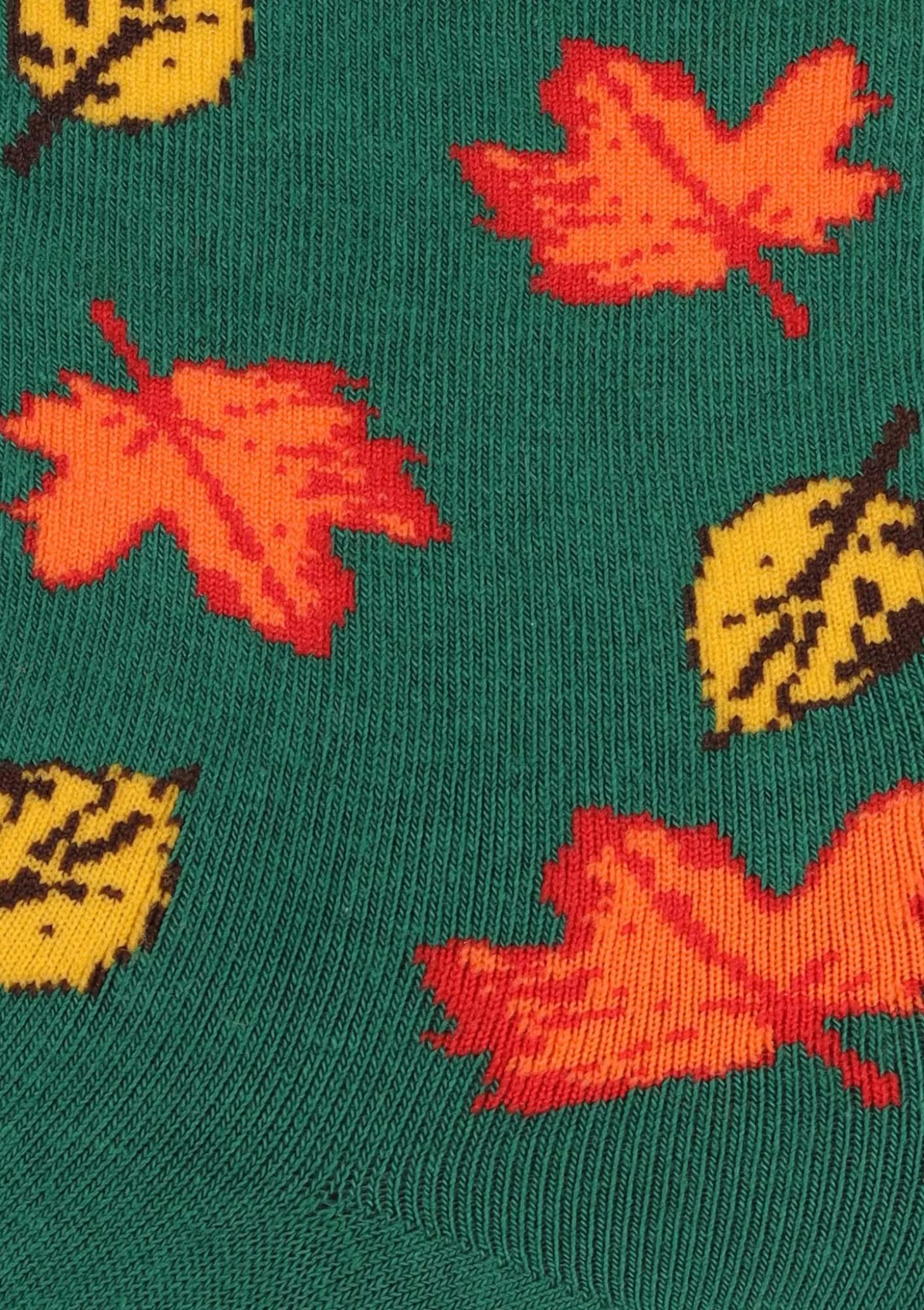 Bawełniane skarpetki damskie z grafiką liści SL Autumn Marilyn