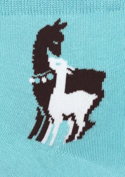 Bawełniane skarpetki damskie w alpaki i kwiatki SL Alpaca Marilyn