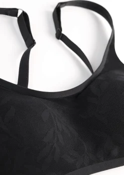 Biustonosz damski bezfiszbinowy czarny Comfort Bra Poupee Marilyn