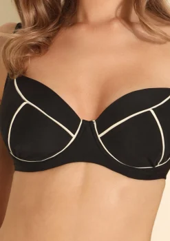 Biustonosz kąpielowy na fiszbinach z modelującymi miskami na duży biust - Acapulco