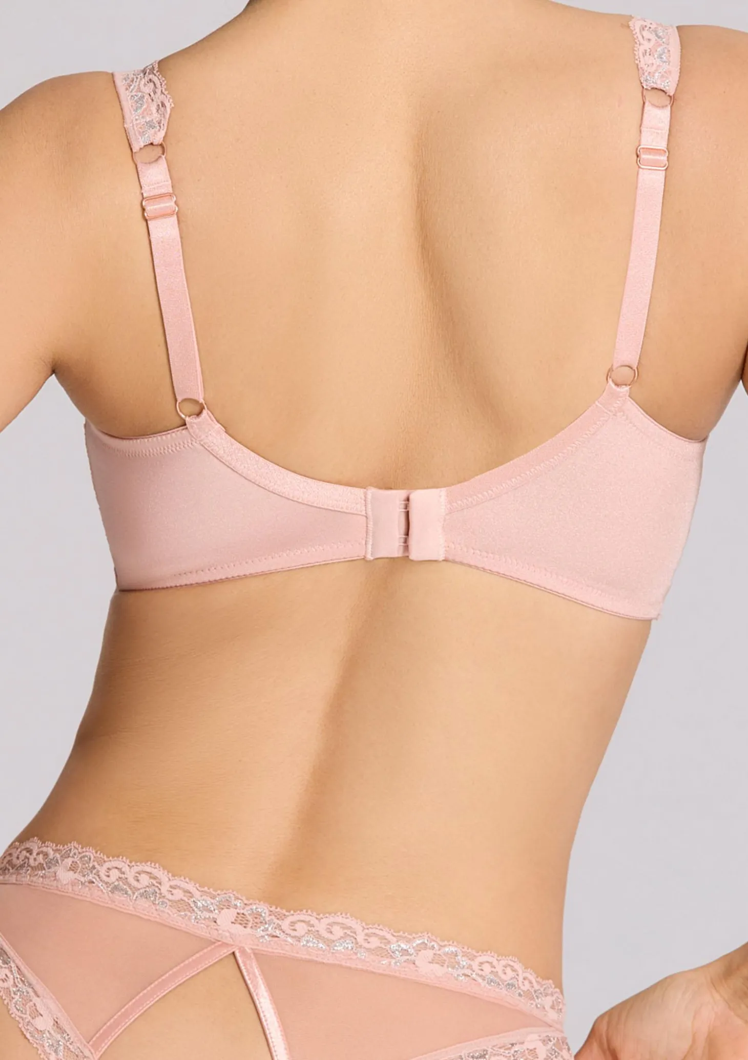 Biustonosz miękki ze stabilnego tiulu i srebrnym laminatem Delight