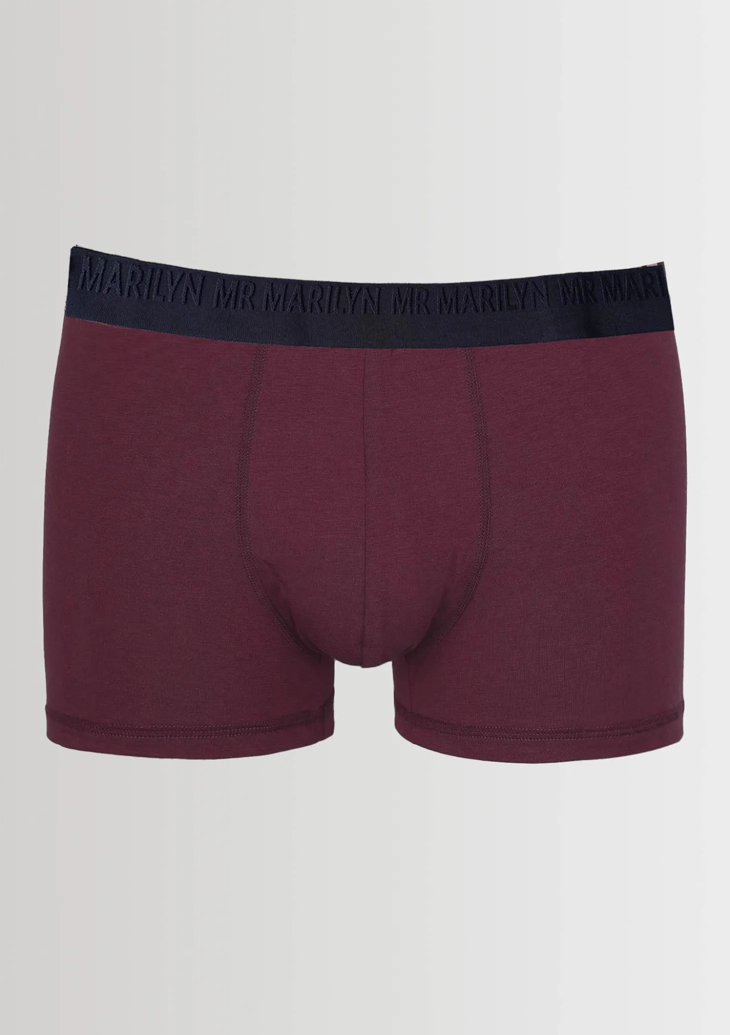 Bokserki męskie klasyczne z logowaną gumą bordowe - Boxers Pro