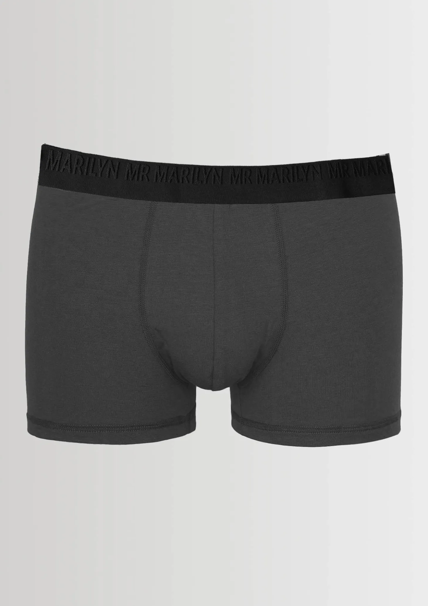 Bokserki męskie klasyczne z logowaną gumą szare - Boxers Pro