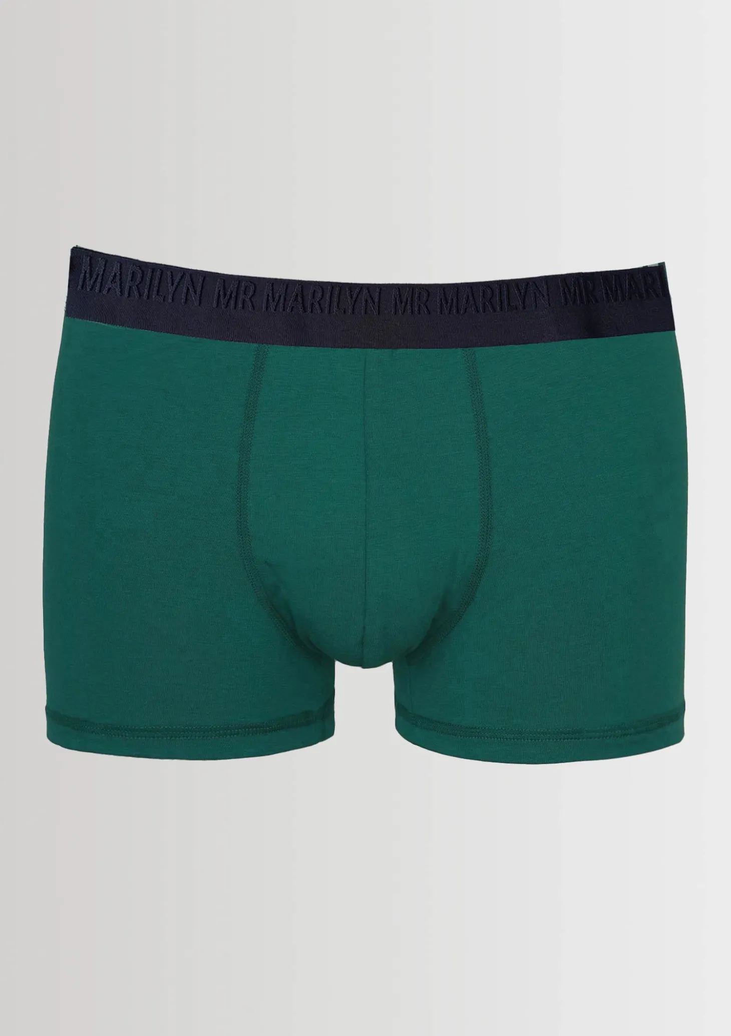 Bokserki męskie klasyczne z logowaną gumą ciemnozielone - Boxers Pro