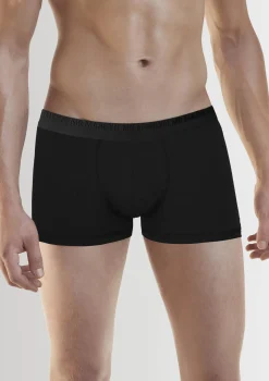 Bokserki męskie klasyczne z logowaną gumą czarne - Boxers Pro