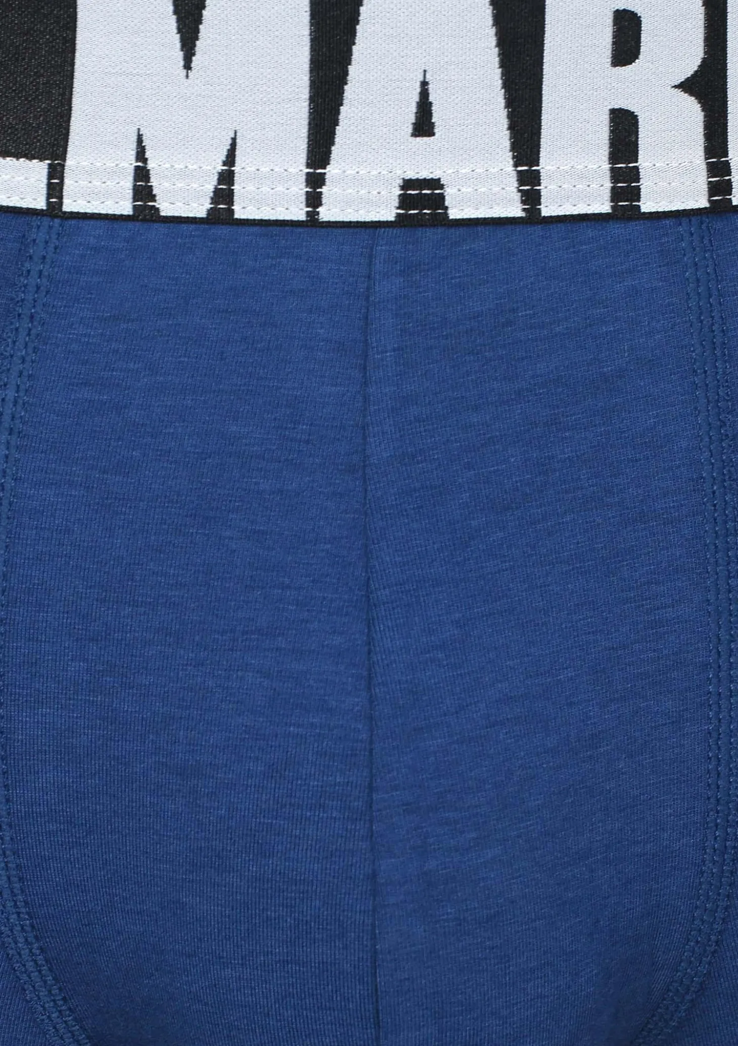 Bokserki męskie klasyczne z logowaną gumą niebieskie Letters Boxer Marilyn