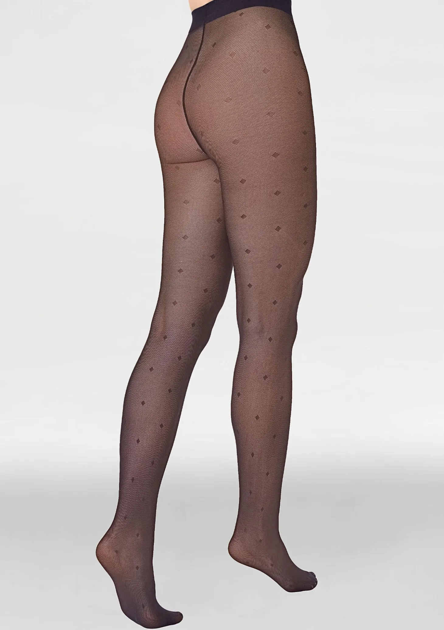 Cienkie rajstopy z delikatnym wzorem w romby - Allure F05
