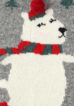 Ciepłe skarpetki damskie z misiami polarnymi Angora No Terry X39 Marilyn