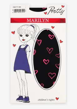 Dziecięce rajstopy w kolorowe serduszka Pretty X62 Marilyn
