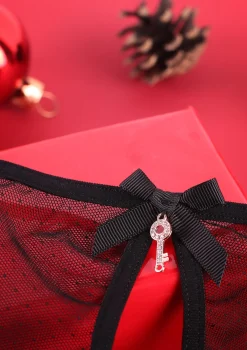 Figi brazyliany z koronkowym tyłem czarne Coco Love Black Poupee Marilyn