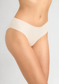 Figi damskie klasyczne laserowo cięte z bawełny organicznej ecru Cotton Touch
