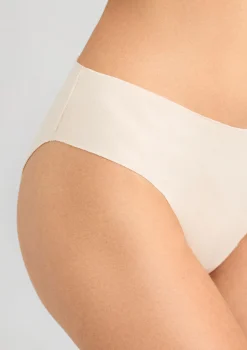 Figi damskie klasyczne laserowo cięte z bawełny organicznej ecru Cotton Touch