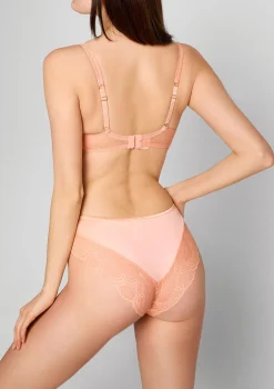 Figi damskie koronkowo satynowe w melonowym kolorze Melon Poupee Marilyn