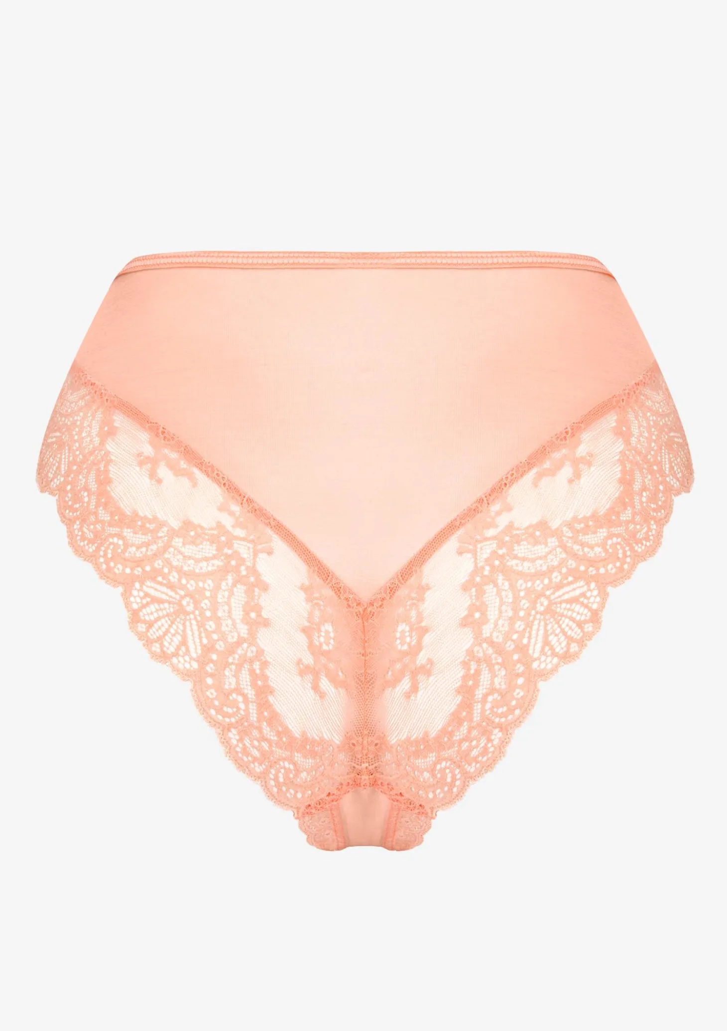 Figi damskie koronkowo satynowe w melonowym kolorze Melon Poupee Marilyn