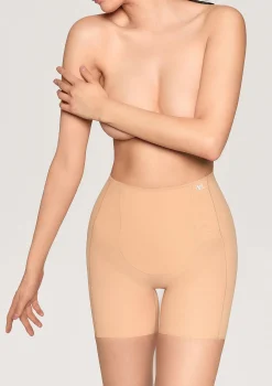 Figi damskie modelujące z wydłużoną nogawką beżowe Margott Poupee Marilyn