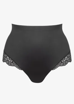 Figi damskie subtelnie modelujące z koronką - Lace Shine Panty
