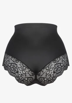 Figi damskie subtelnie modelujące z koronką - Lace Shine Panty