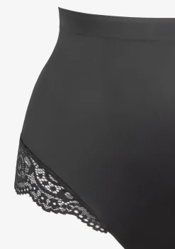 Figi damskie subtelnie modelujące z koronką - Lace Shine Panty