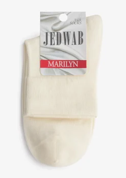 Klasyczne białe skarpetki z jedwabiem i tencelem – Silk Socks