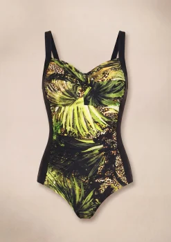 Kostium kąpielowy z usztywnianymi miseczkami i drapowaniem - Tropical