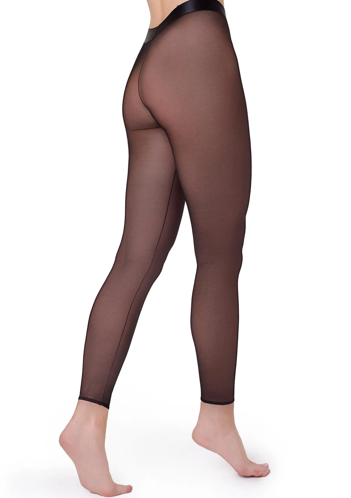 Legginsy damskie z tiulowego materiału zakończone gumeczką i elastycznym pasem Nikita