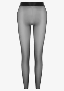 Legginsy damskie z tiulowego materiału zakończone gumeczką i elastycznym pasem Nikita