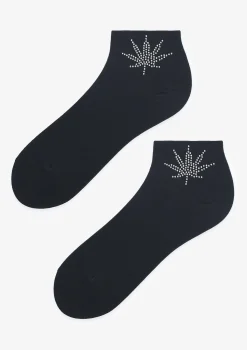 Niskie skarpetki damskie Cotton Silver Weed Marilyn