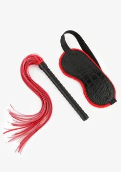 Opaska erotyczna na oczy z lakierowaną ekoskórą Naughty Hot Poupee Marilyn