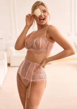 Pas do pończoch w zmysłowym akcentem koronki Delight Poupee Marilyn