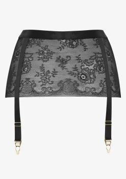 Pas do pończoch z tiulu w eleganckie florystyczne wzory WOW