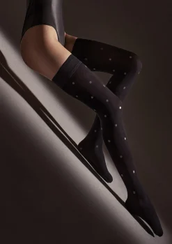 Pończochy samonośne w groszki Coco W15 Marilyn