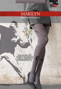 Rajstopy damskie z graffiti Banksy Bomber Marilyn