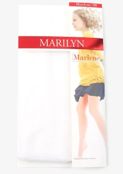 Rajstopy dziecięce białe gładkie Marlene 20 Marilyn