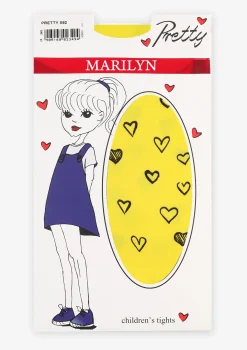 Rajstopy dziecięce z mikrofibry w serduszka Pretty X62 Marilyn