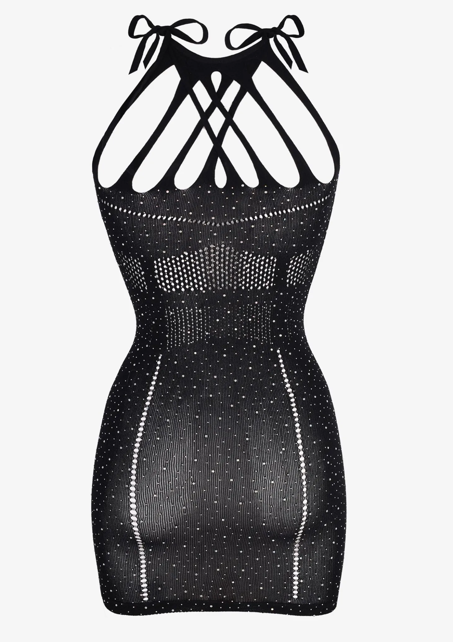 Siateczkowa sukienka z diamencikami H17 Hot Marilyn