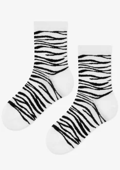 Skarpetki damskie bawełniane w modny wzór zebry Zebra Marilyn