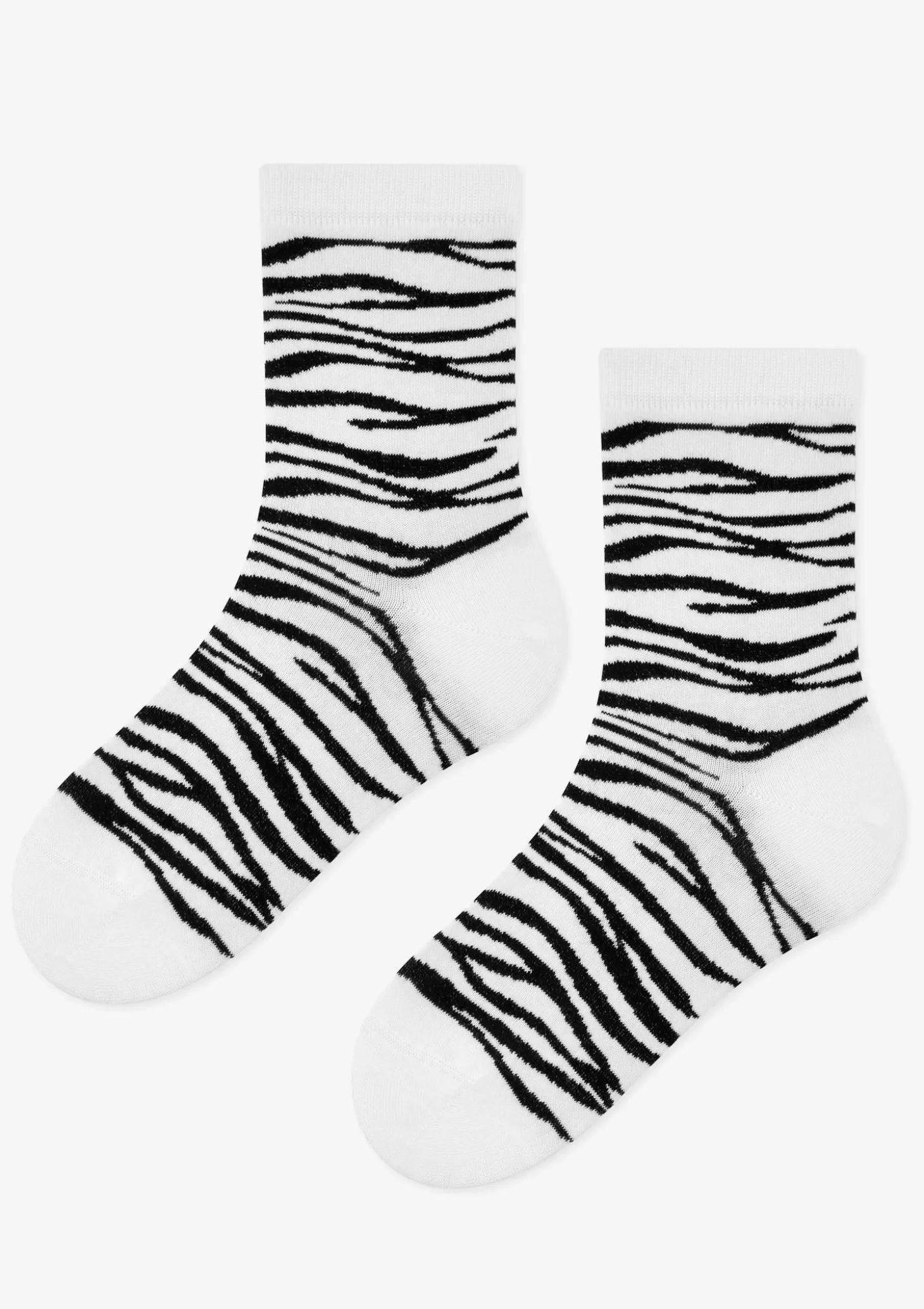 Skarpetki damskie bawełniane w modny wzór zebry Zebra Marilyn