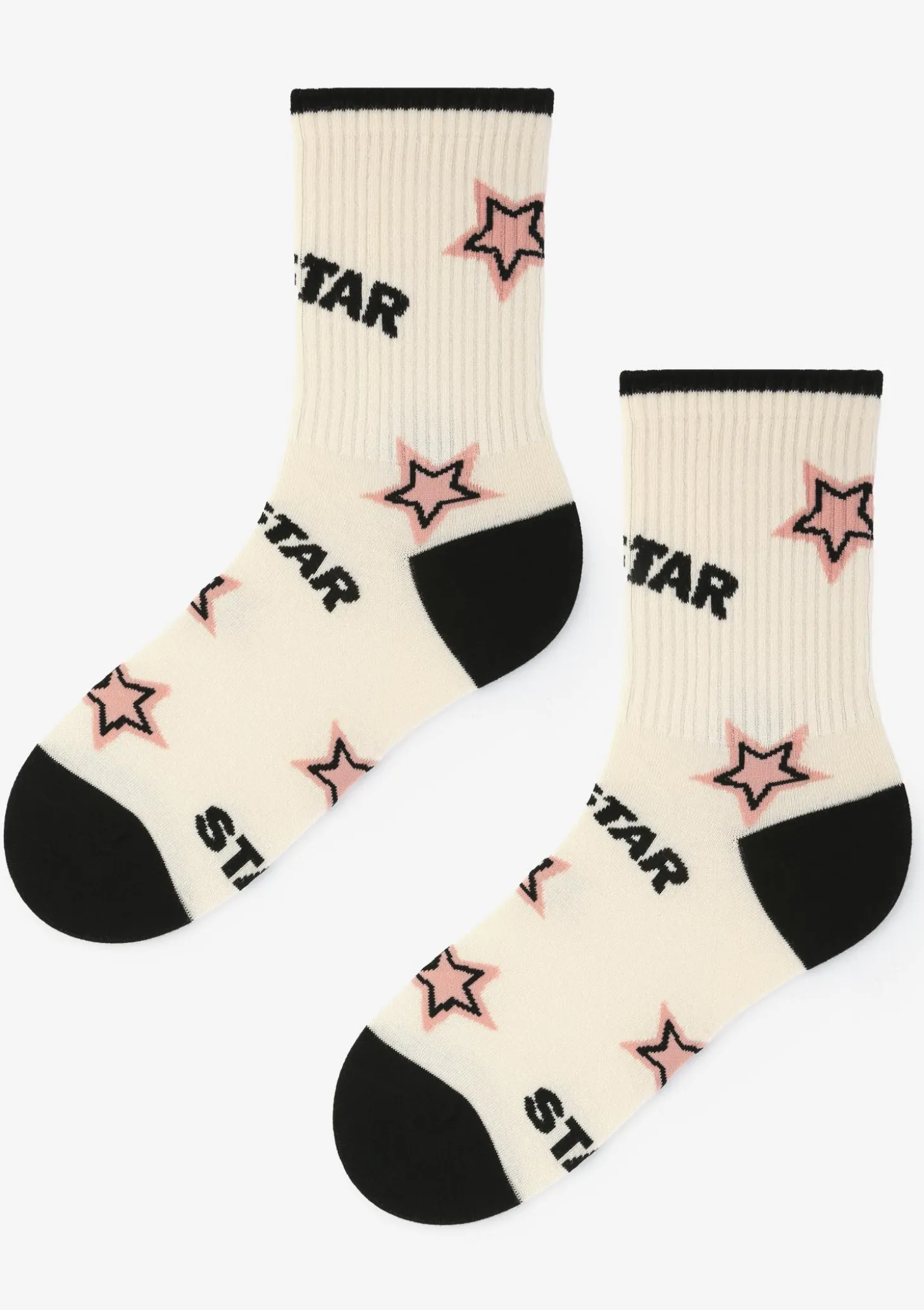 Skarpetki damskie bawełniane w gwiazdki z napisem Star B51 Marilyn