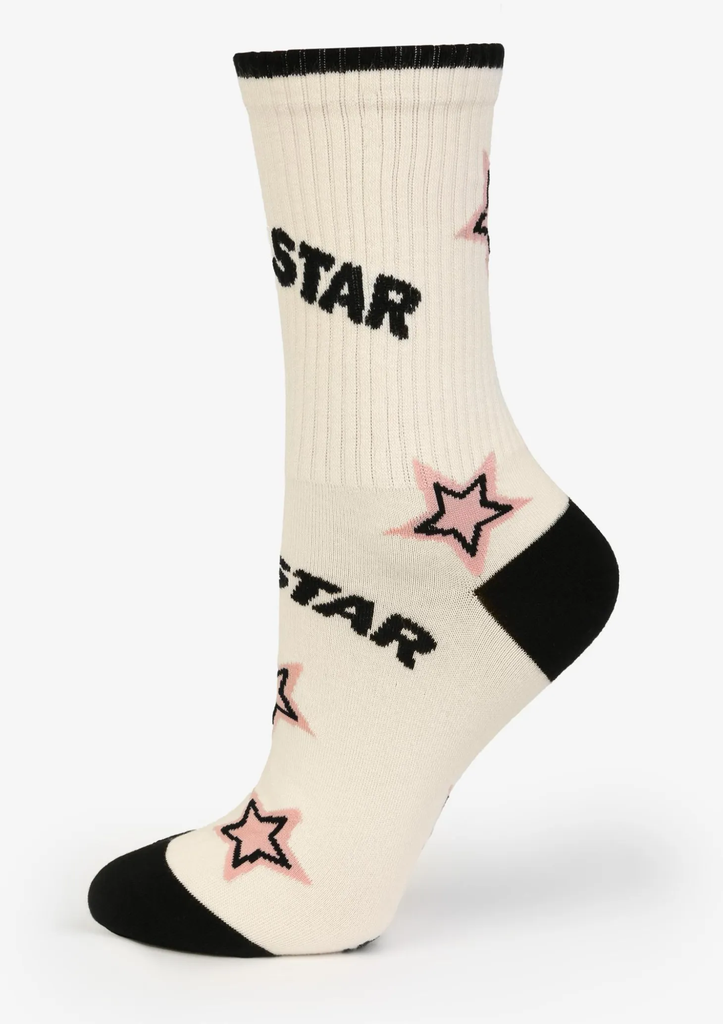 Skarpetki damskie bawełniane w gwiazdki z napisem Star B51 Marilyn