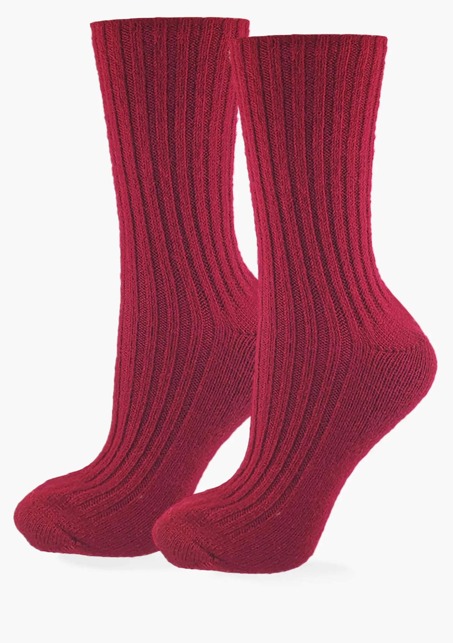 Skarpetki damskie prążkowane z bawełny - Angora F27