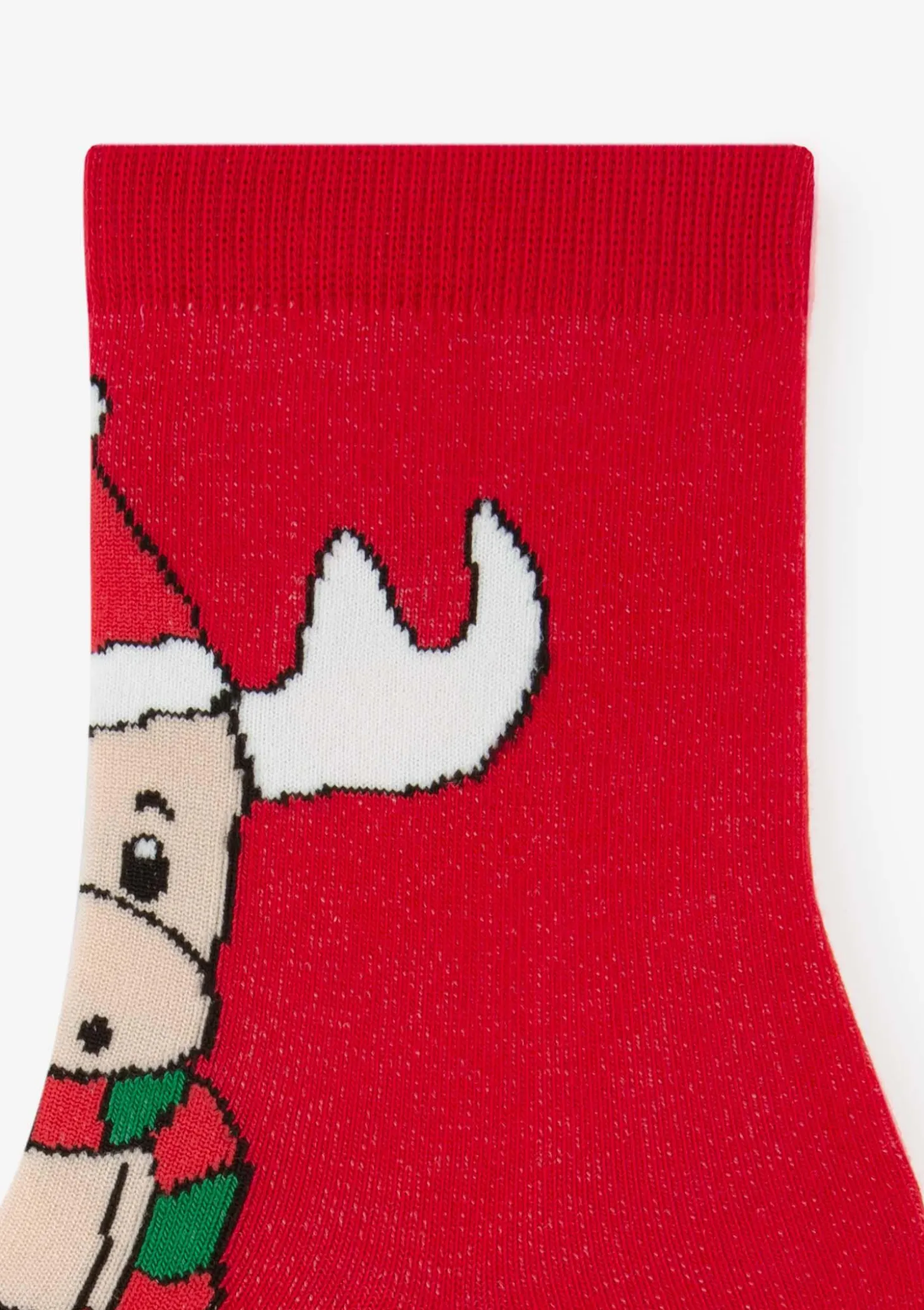 Skarpetki damskie z motywem łosia w czapce Mikołaja Christmas Moos Marilyn