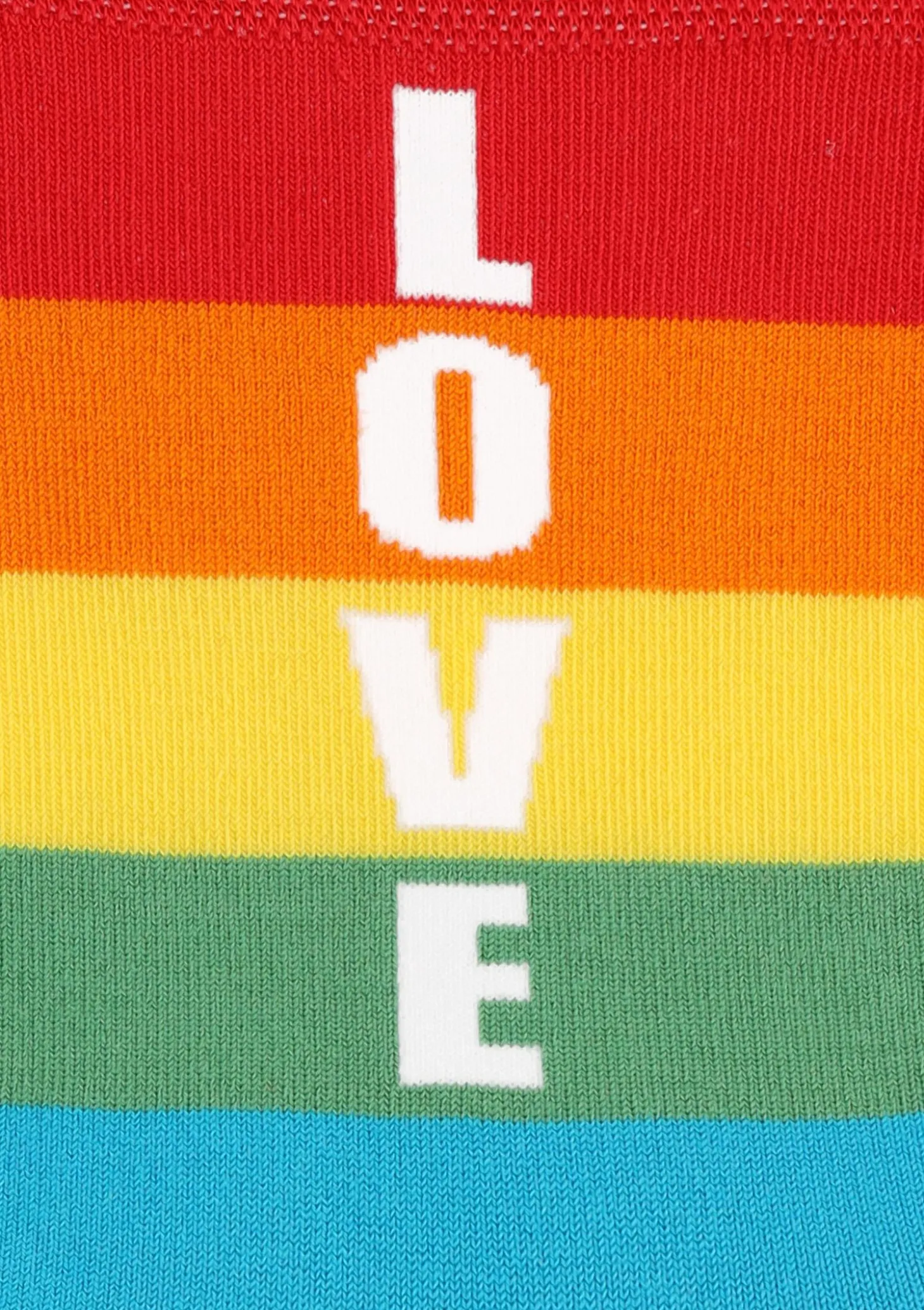 Skarpetki męskie w tęczowe paski z bawełny Rainbow Love 2 Marilyn