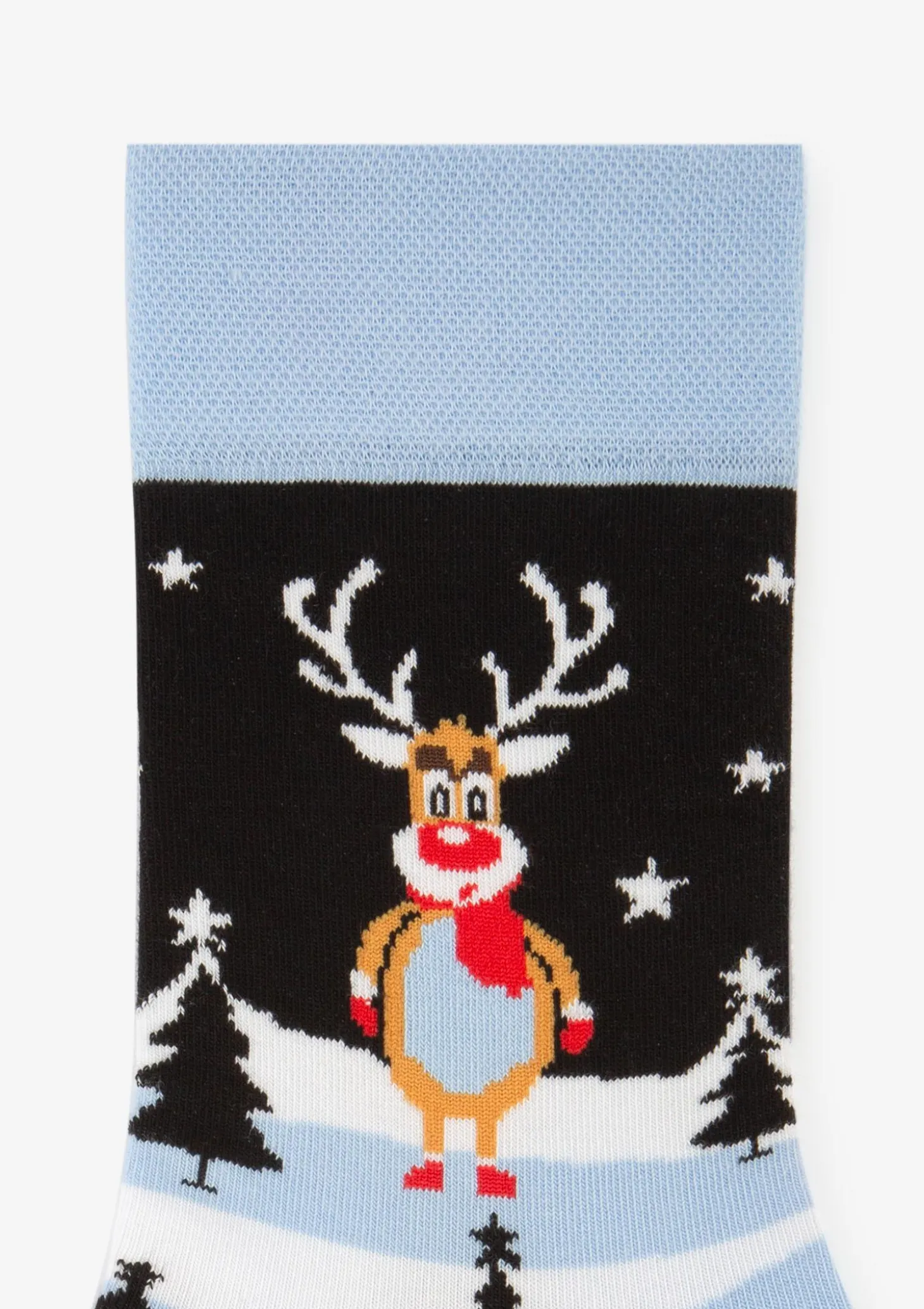 Skarpetki męskie w zimowy wzór z reniferem Santa Rudolph Marilyn