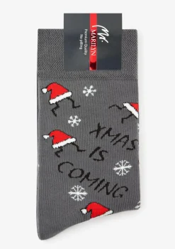 Skarpetki męskie z zabawnymi czapkami Mikołaja Xmas Hat Marilyn