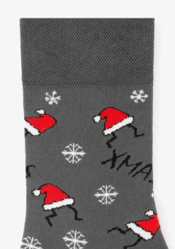 Skarpetki męskie z zabawnymi czapkami Mikołaja Xmas Hat Marilyn