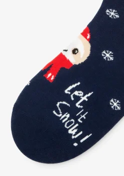 Skarpetki męskie z zabawnym wzorem leniwca w czapce Santa Sloth Marilyn