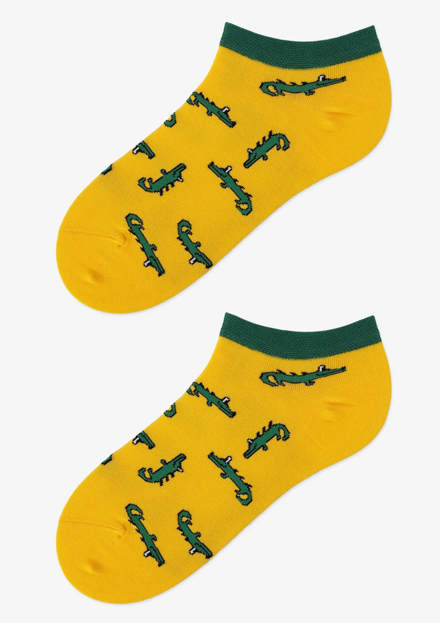 Skarpetki stopki męskie w zielone krokodyle footies men Crocodile Marylin