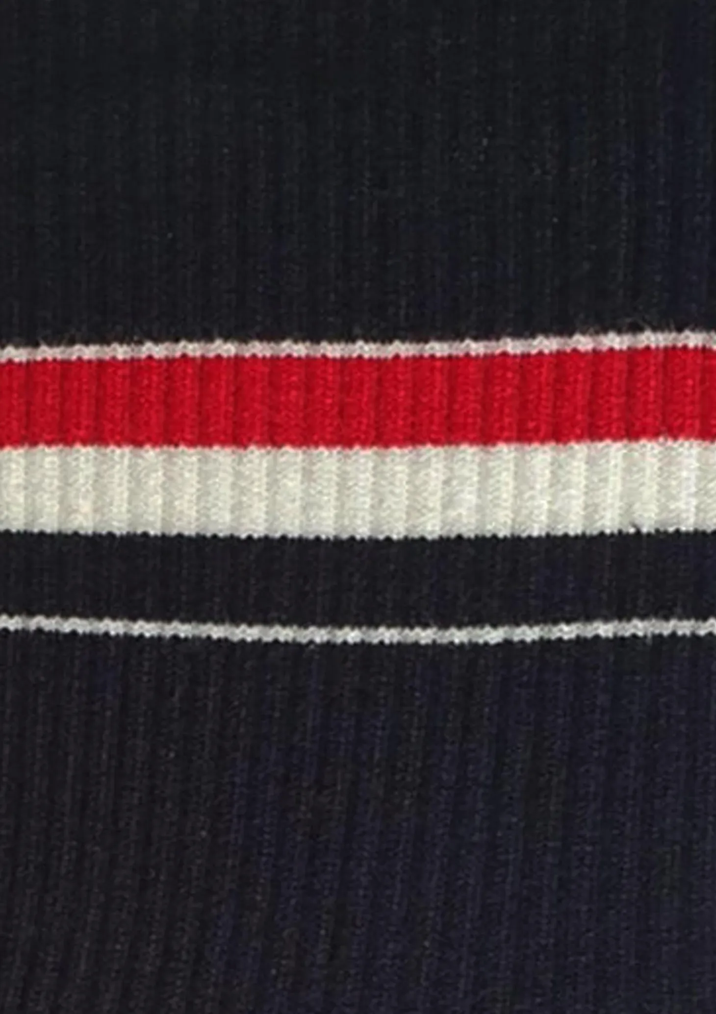 Skarpetki unisex za kostkę z czarnej prążkowanej dzianiny z kolorowymi paskami Striped